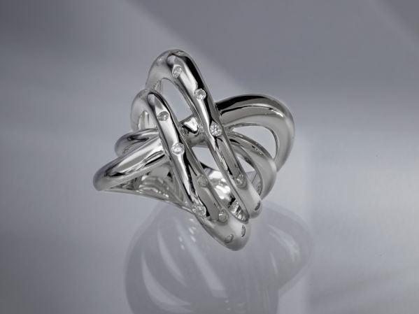 Anillos de plata largos para mujer hot sale