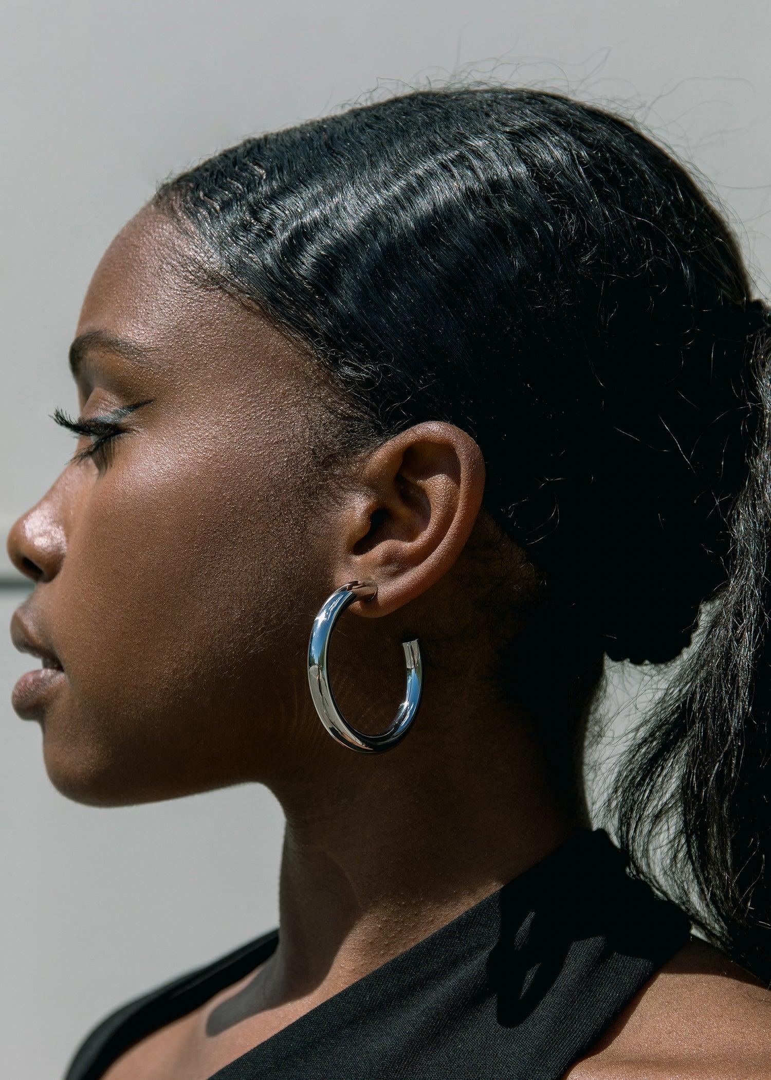 Aros de plata grandes