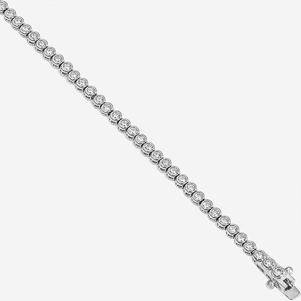 Bracelet Rivière En Argent 925 Avec Zirconium Et Rubis - Rhodié Sans Nickel - Neuf Avec étiquettes