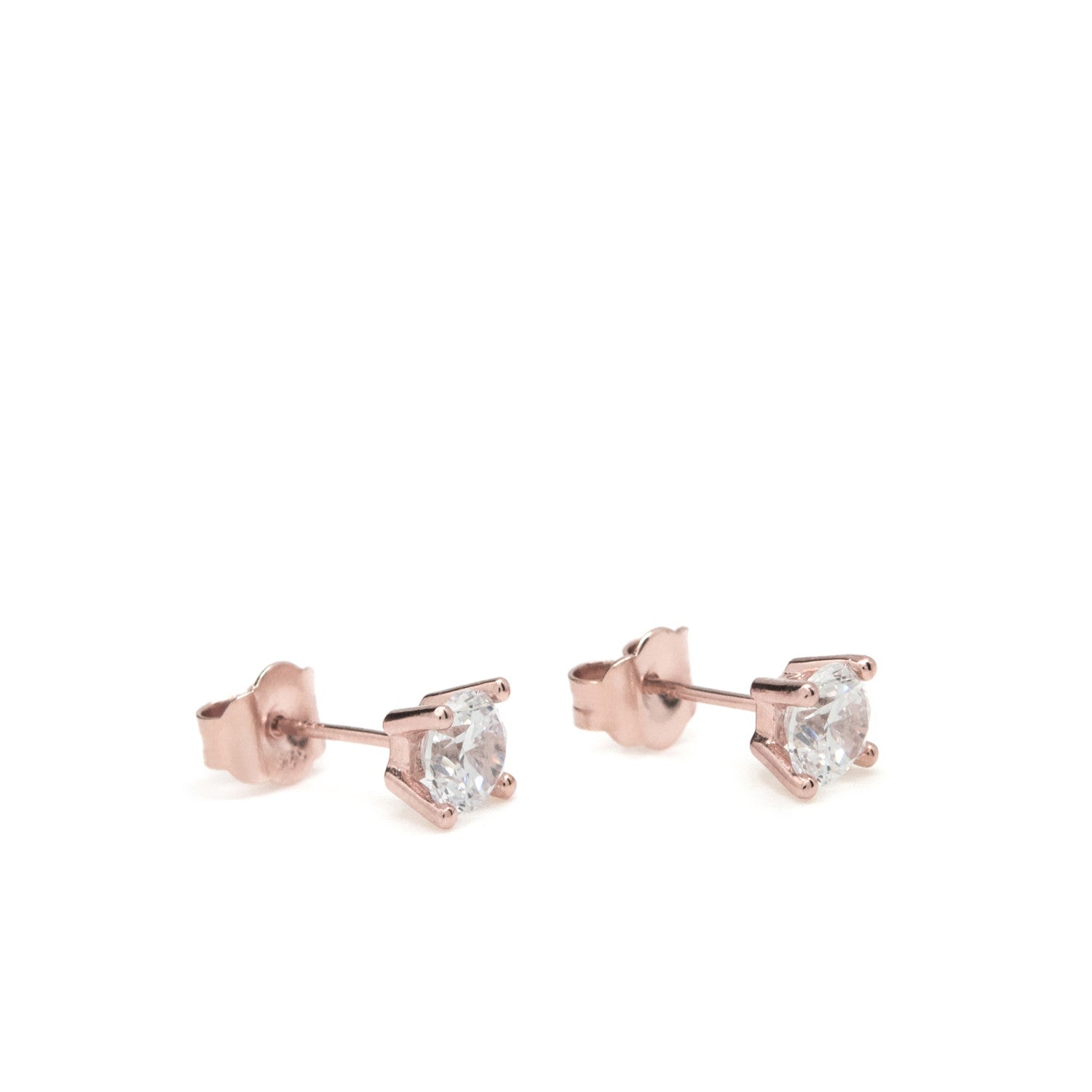 petits boucles d'oreilles design géométrique avec zircon