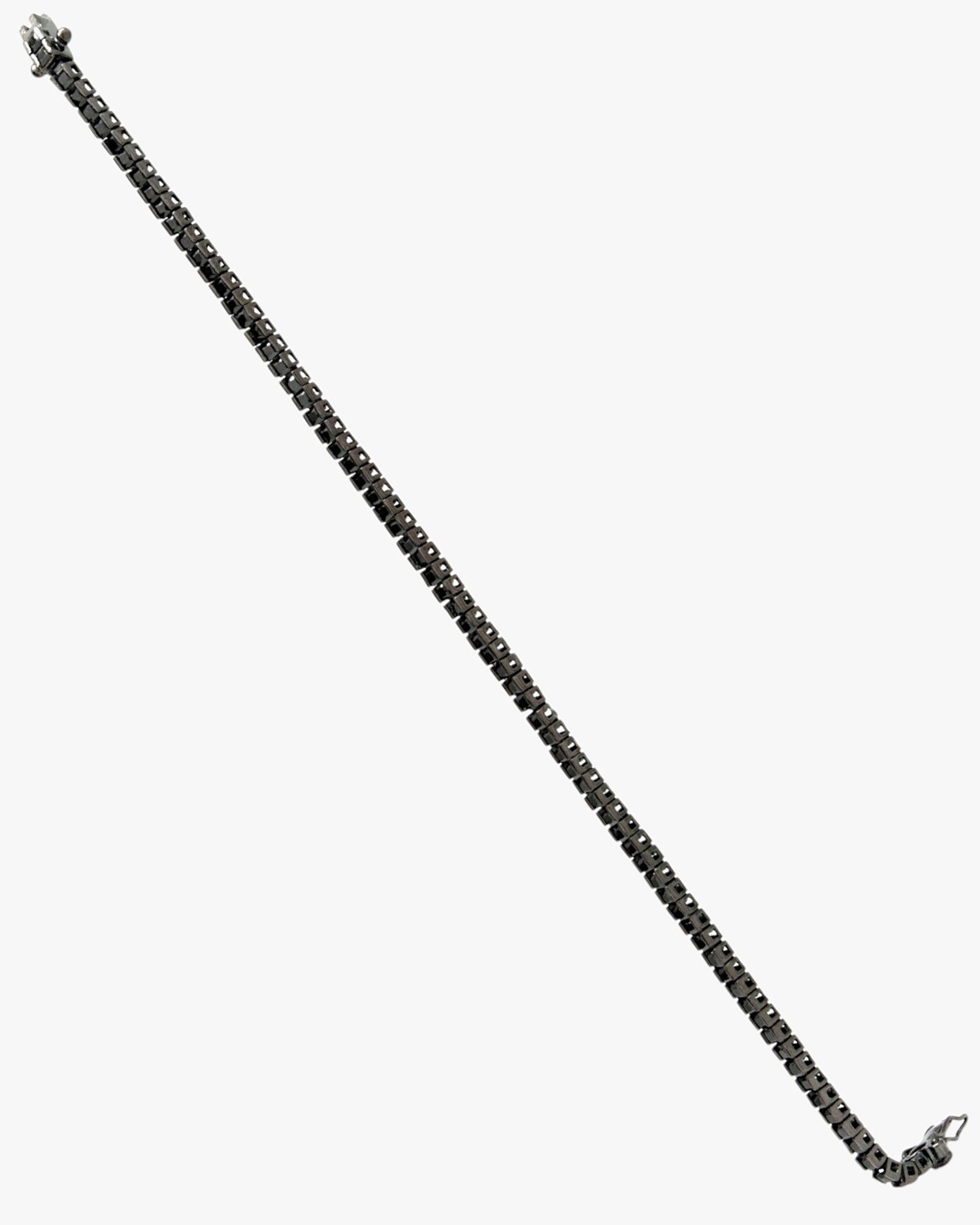 Pulseras riviere baño rutenio con circonitas negras
