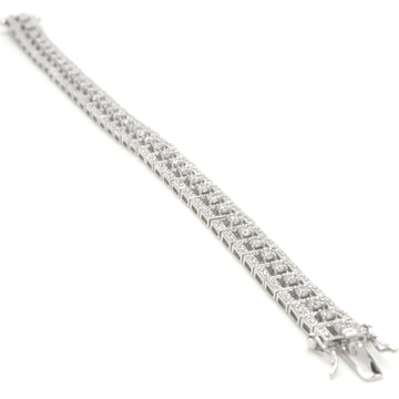 Sparkling riviere-style bracelets with cubic zirconia