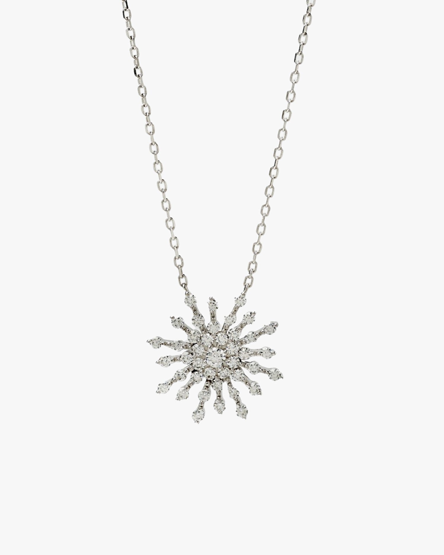 Colgante brillante de plata motivo estrella con circonitas