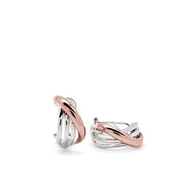 Pendientes cierre omega diseño carril diagonal en tono vermeil