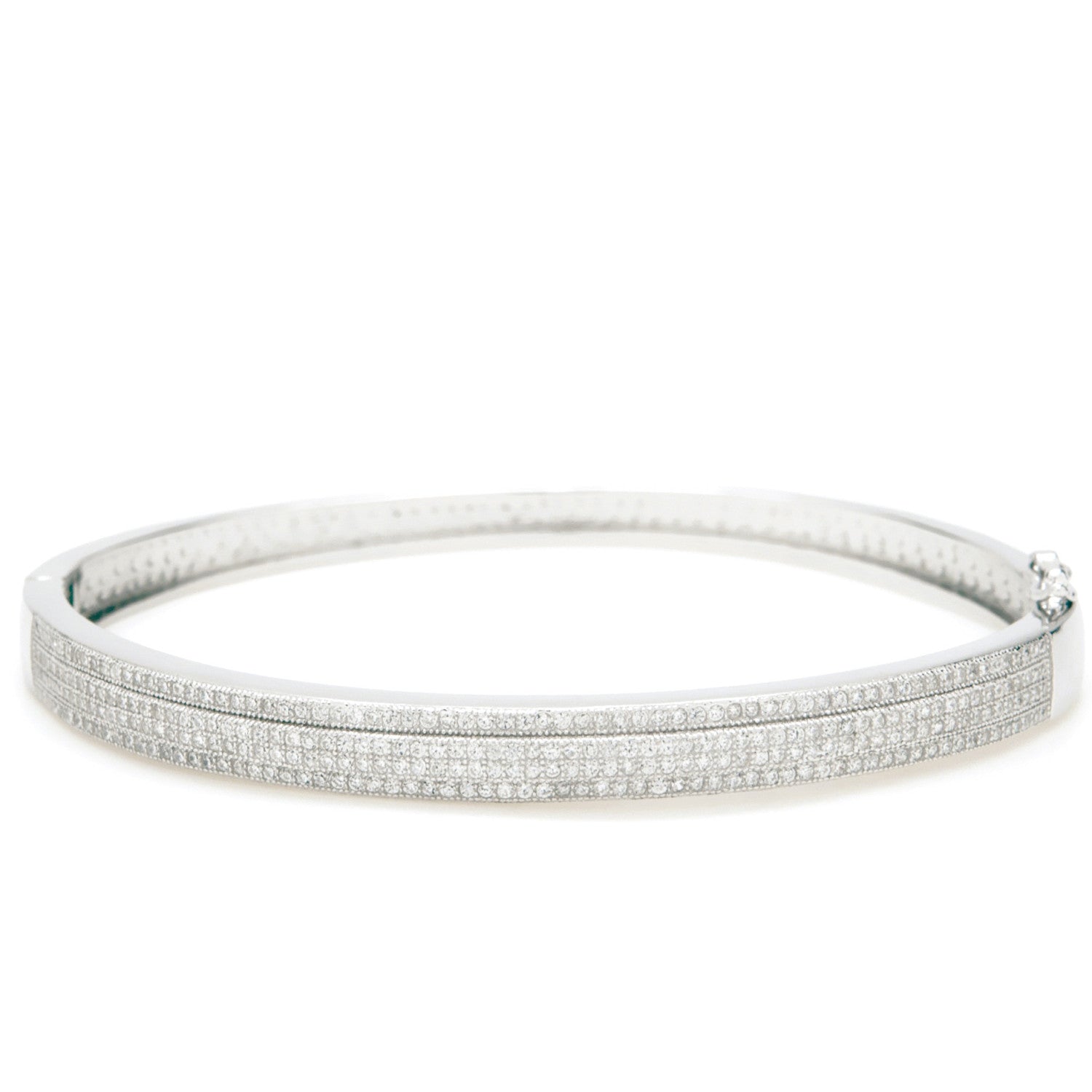 Pulsera esclava con engaste total de circonita