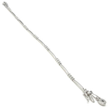 Pulseras brillantes de plata cenefa de circonita