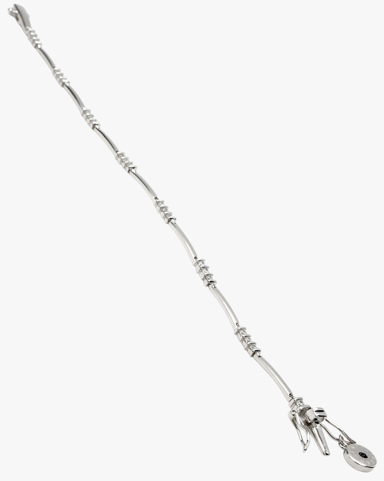 Pulseras brillantes de plata cenefa de circonita