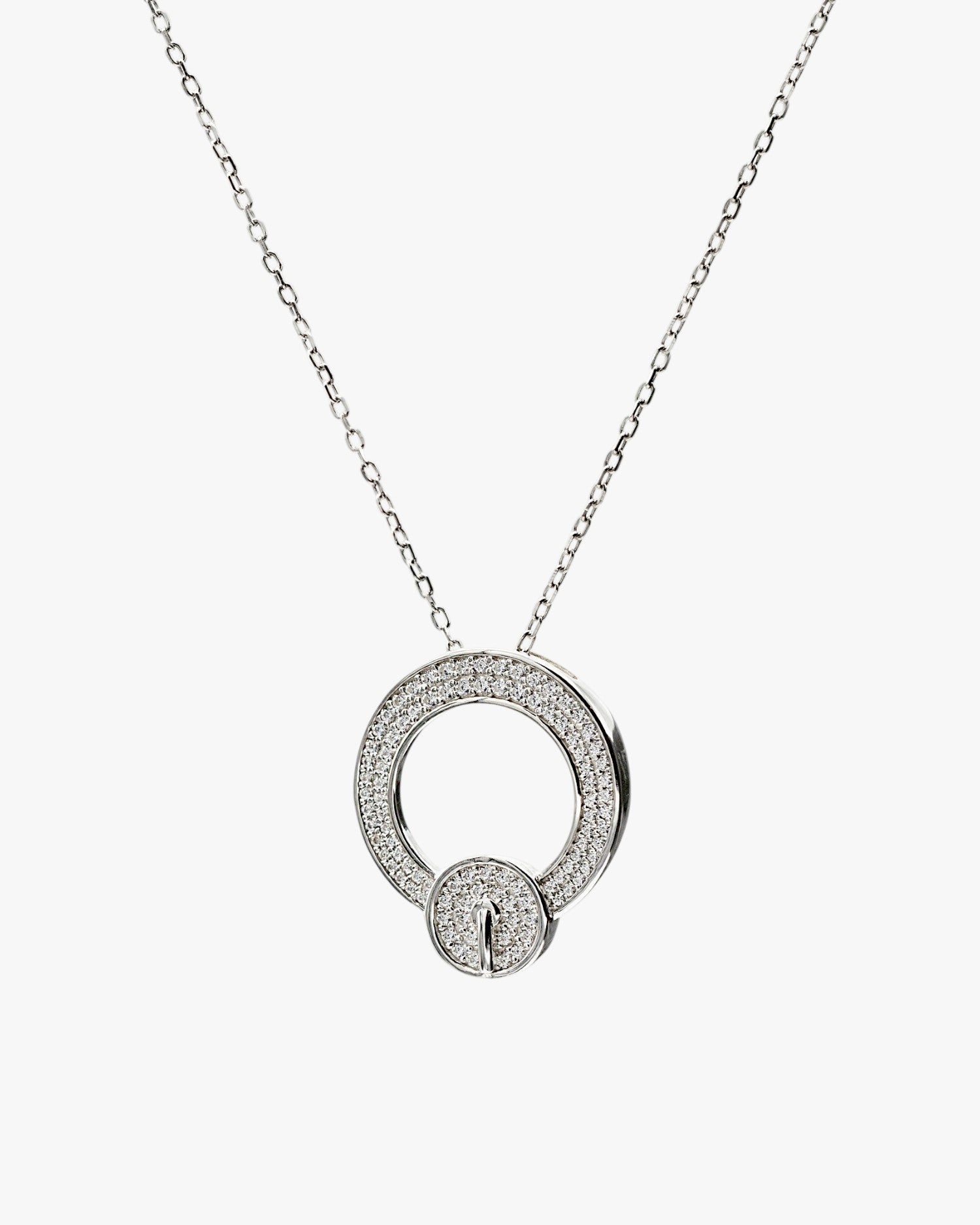 Colgante brillante diseño de hebilla circular