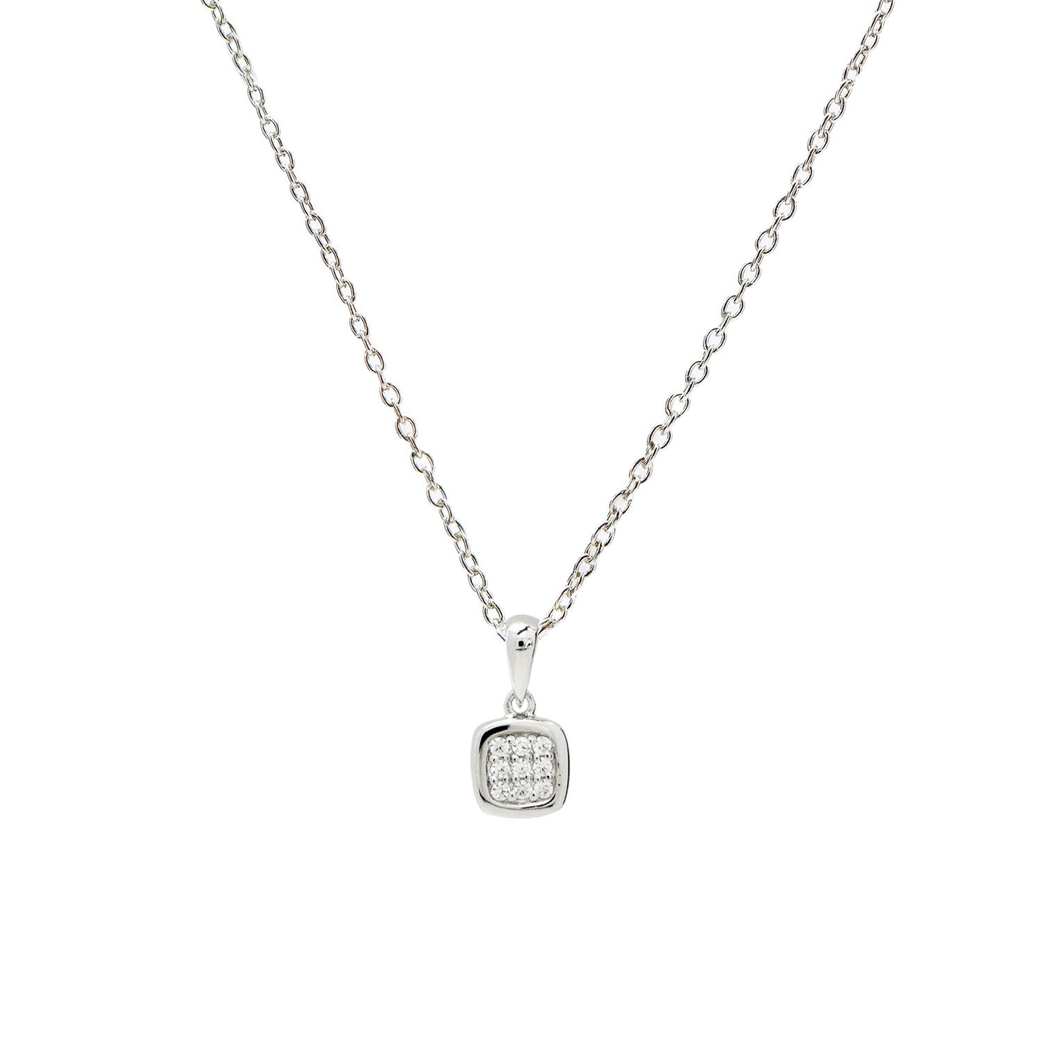 petits pendentifs design carré avec zircons