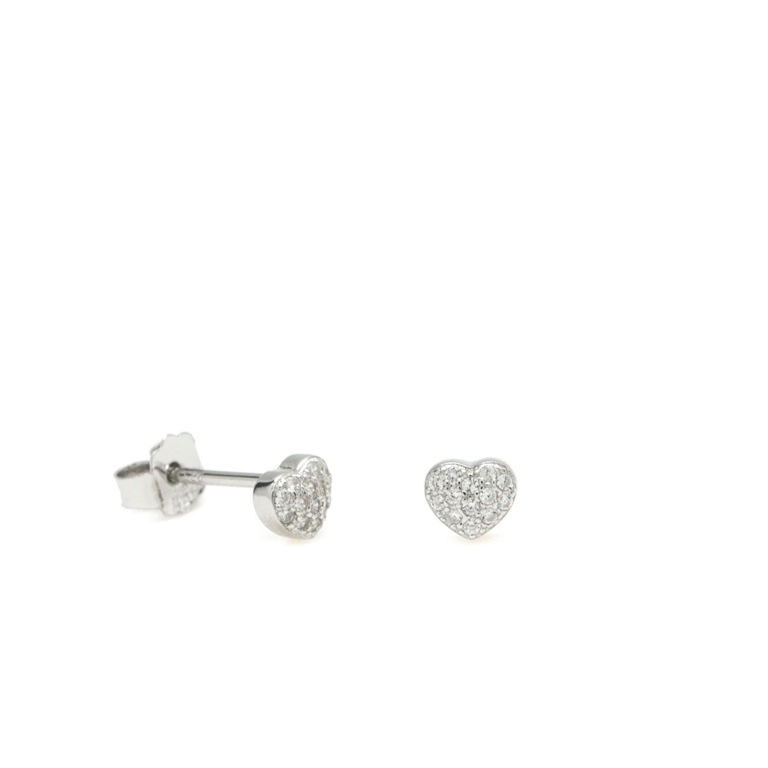 earrings brilliant small with motive heart and zircontias