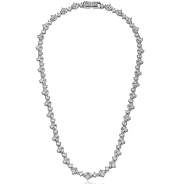 Collares fiesta de plata estilo novia diseño fino y floral
