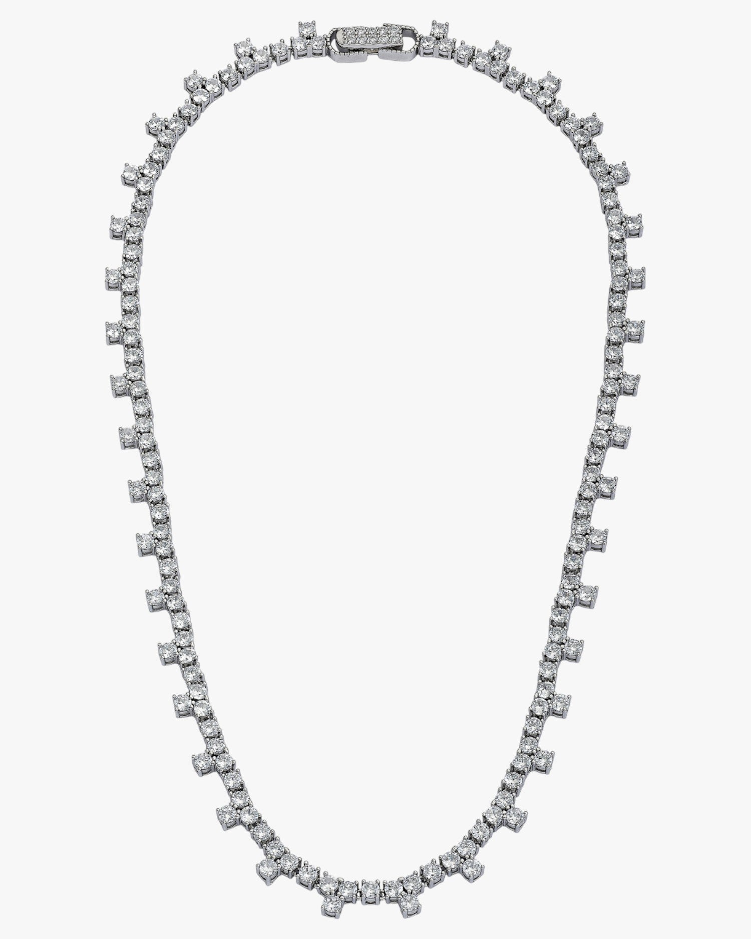 Collares fiesta en plata estilo novia con circonitas