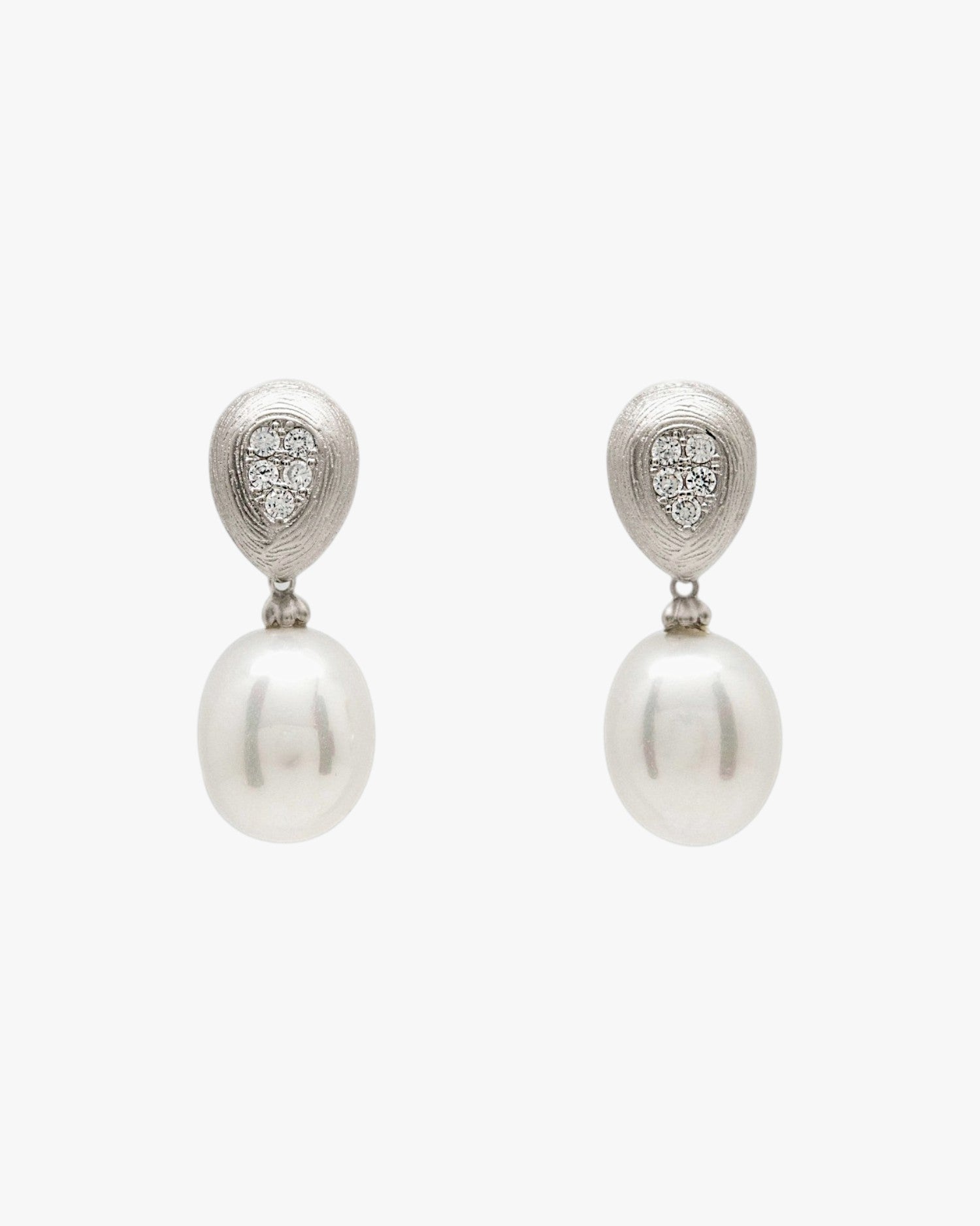 Pendientes perla colgante con motivo