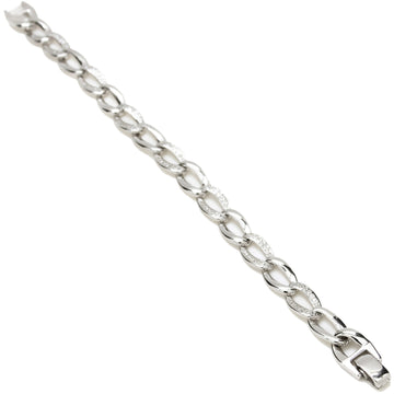 Pulseras brillantes en trenza de plata con circonitas
