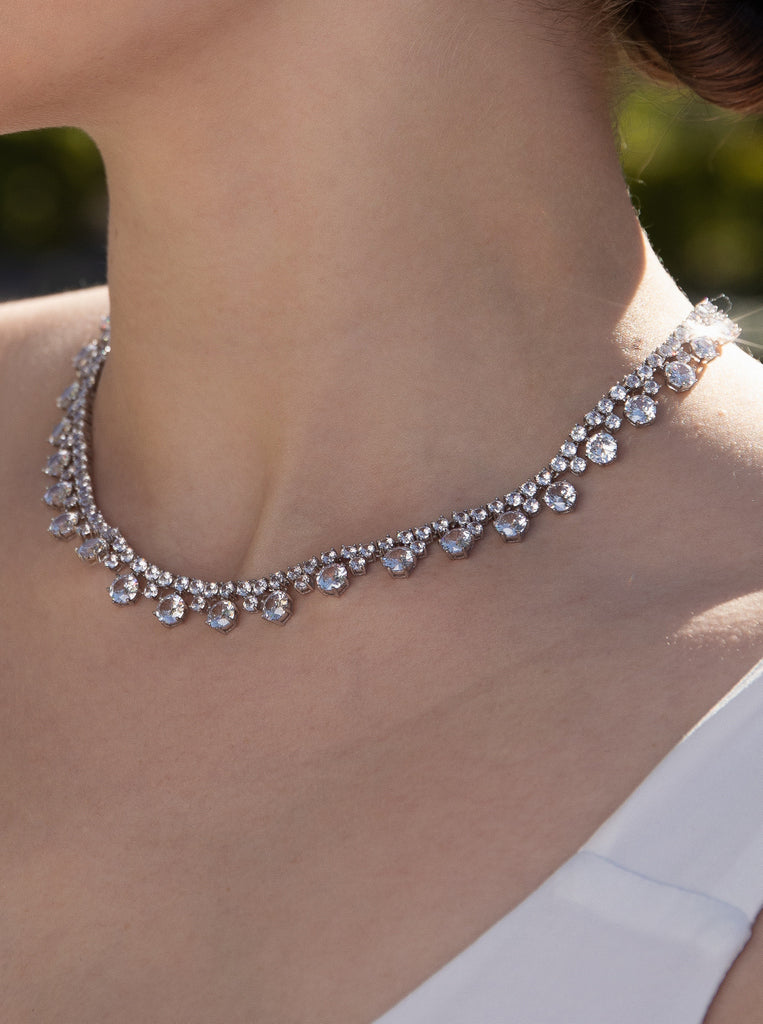Collares fiesta en plata rígido y brillante