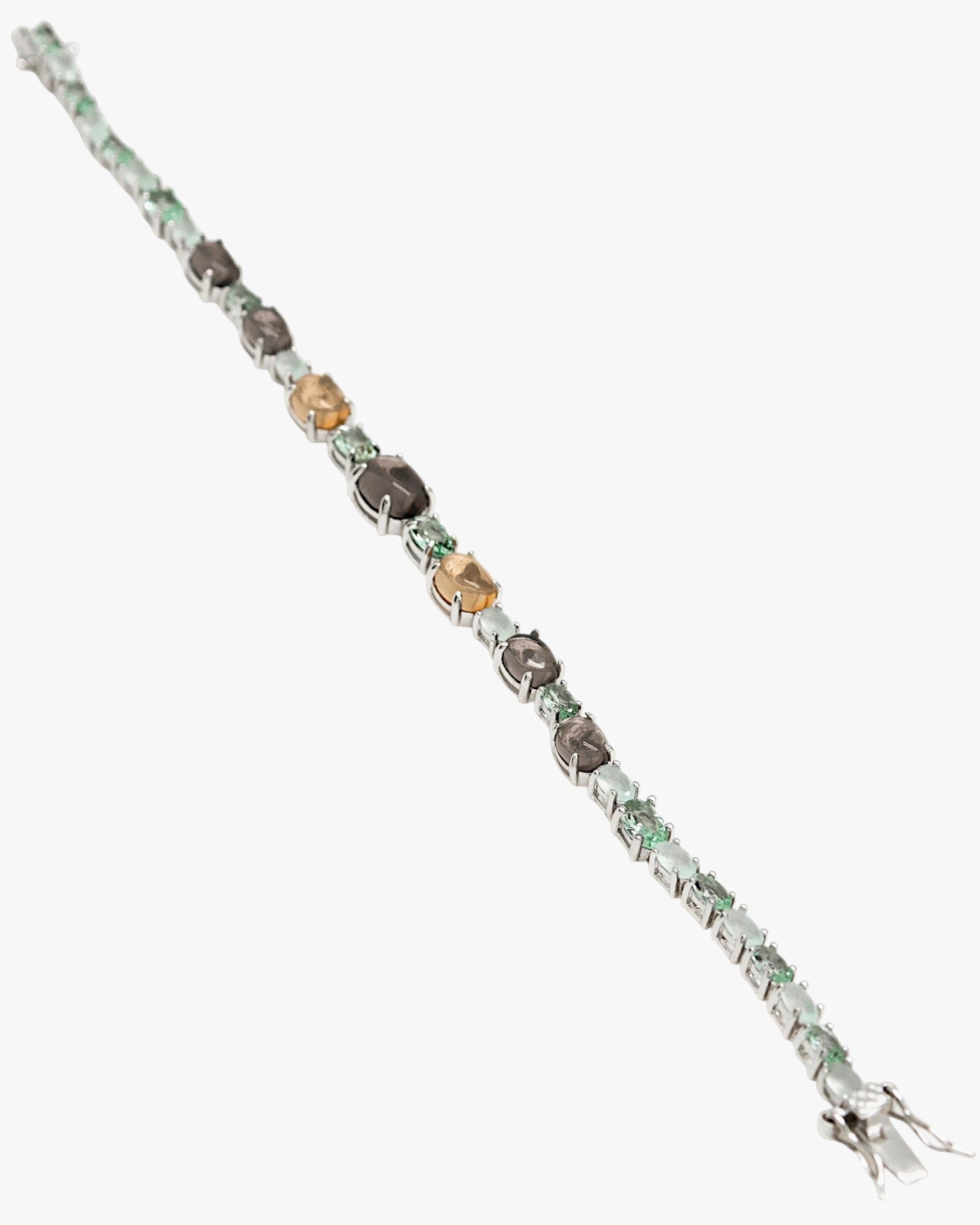 Pulseras con piedras con cuarzo adamantino tono marrón