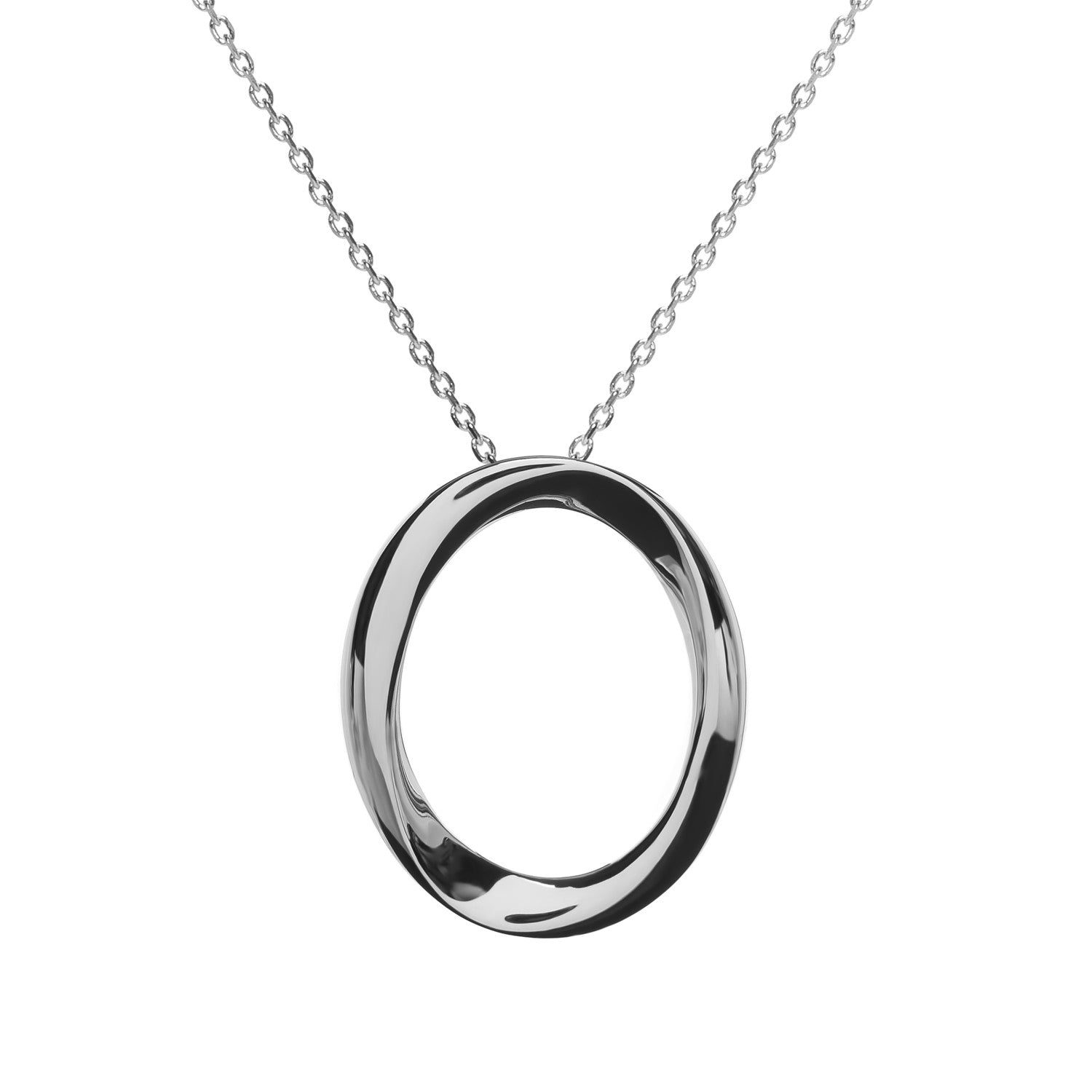 Colgantes de plata grandes diseño ovalado