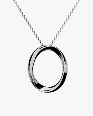 Colgantes de plata grandes diseño ovalado