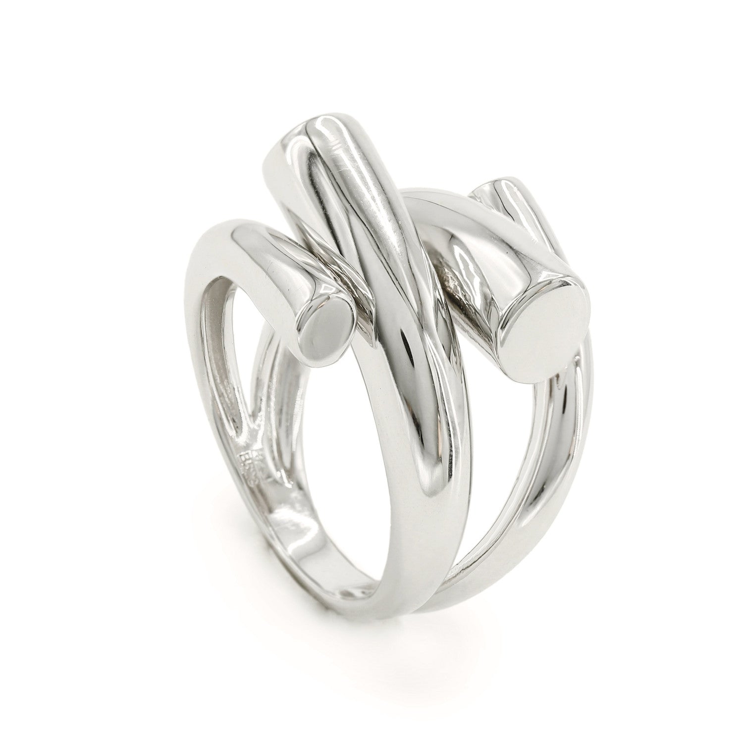 Rings Large in silver design thick and interlocking