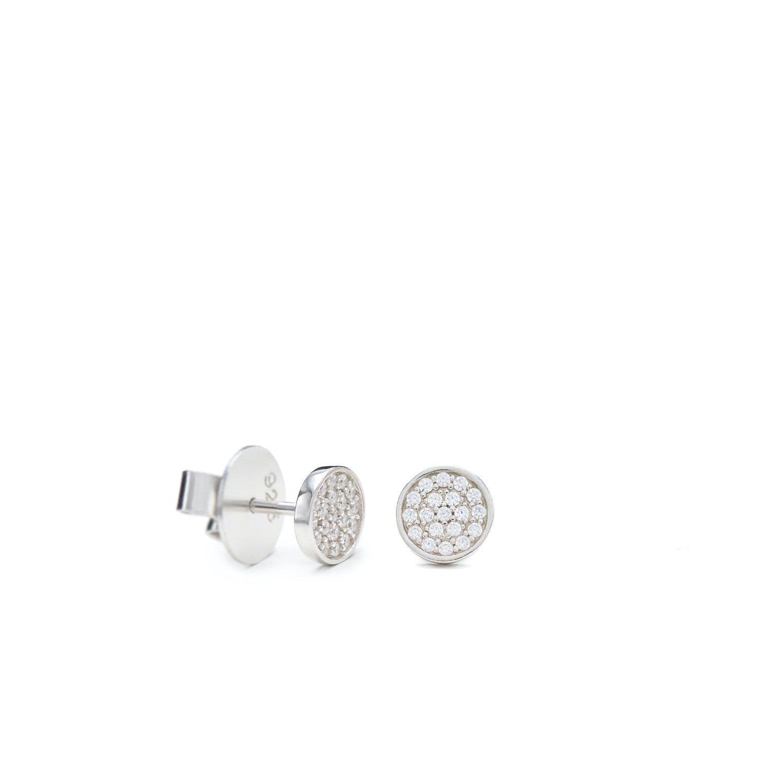 Boucles d'oreilles petits argent brillants cercle silhouette