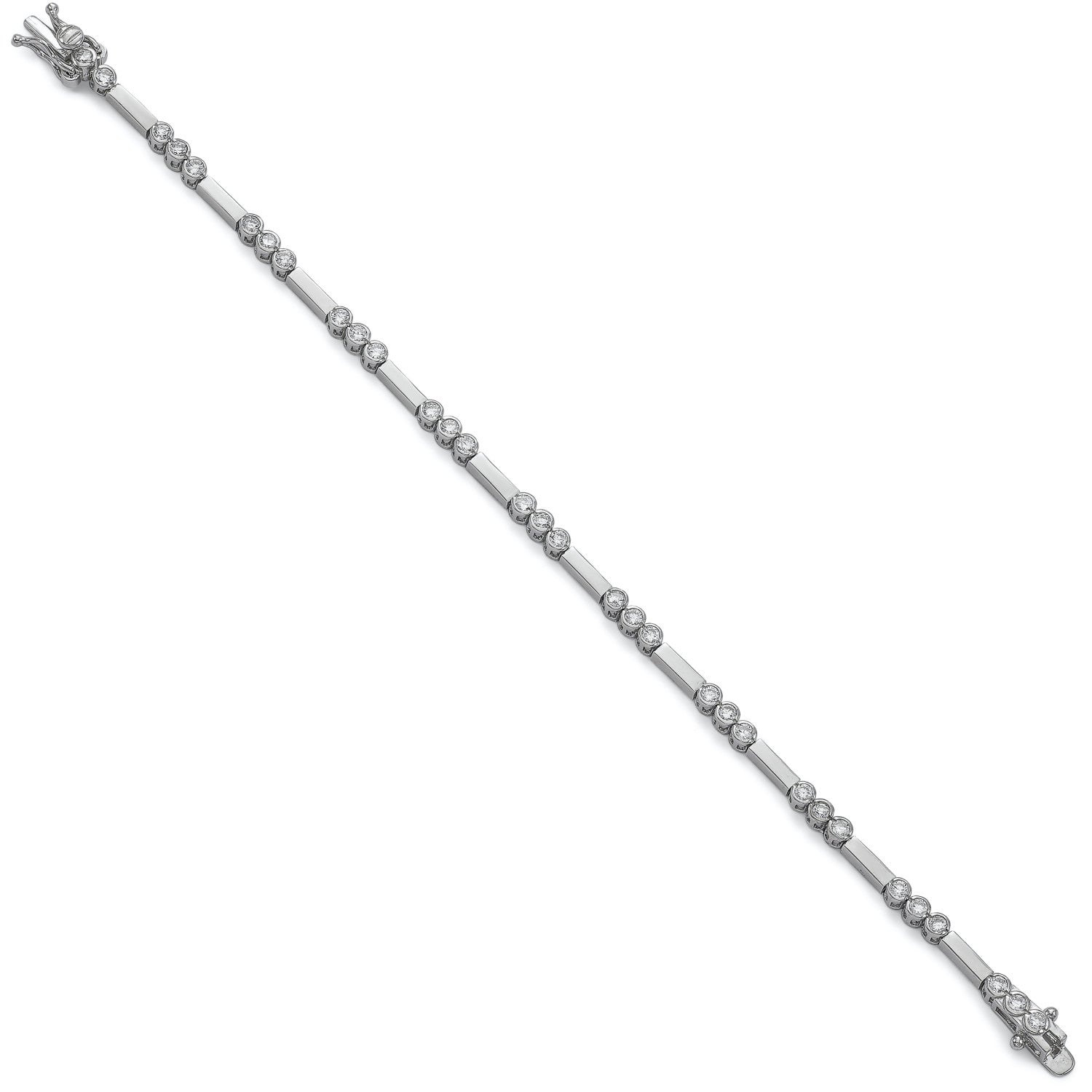 Pulseras finas de plata múltiples motivos de quarzo adamantinos