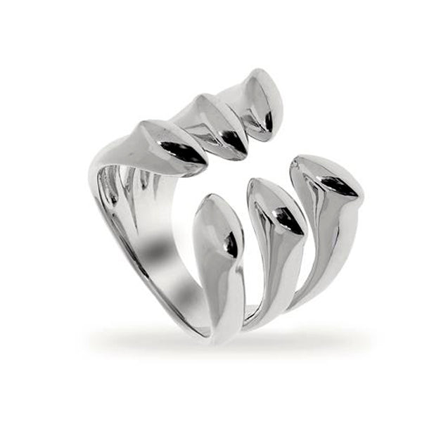 Rings Large silver design multiple claws
