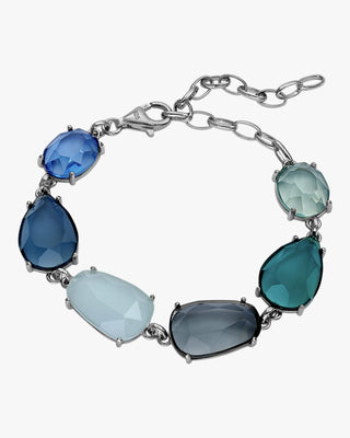 Pulseras con piedras de plata en tonos azules