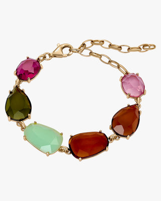 Pulseras con piedras de plata en tonos cálidos