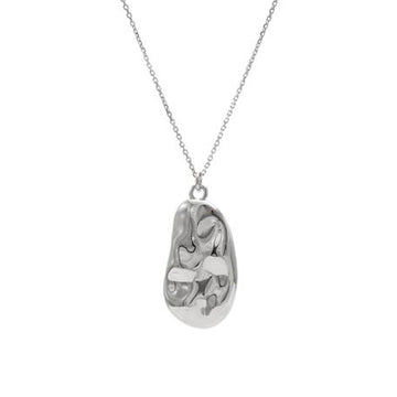 Colgantes plata originales diseño cóncavo regular