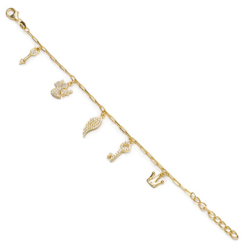 Pulseras con colgantes motivos navideños con circonitas