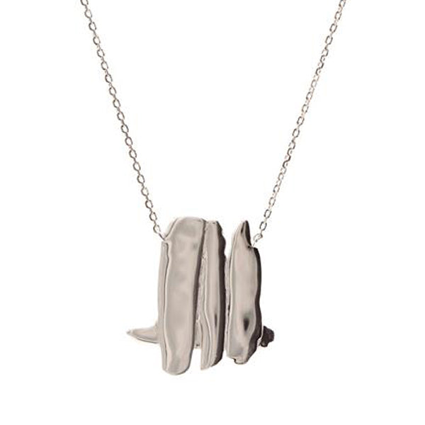 Collares plata originales diseño triple vertical