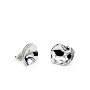 Pendientes originales de plata diseño convexo
