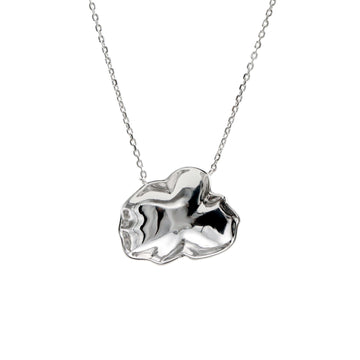 Collares plata originales diseño circular convexo