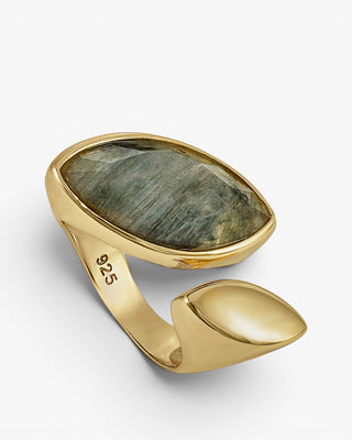 Anillos grandes con piedras semipreciosas diseño abierto