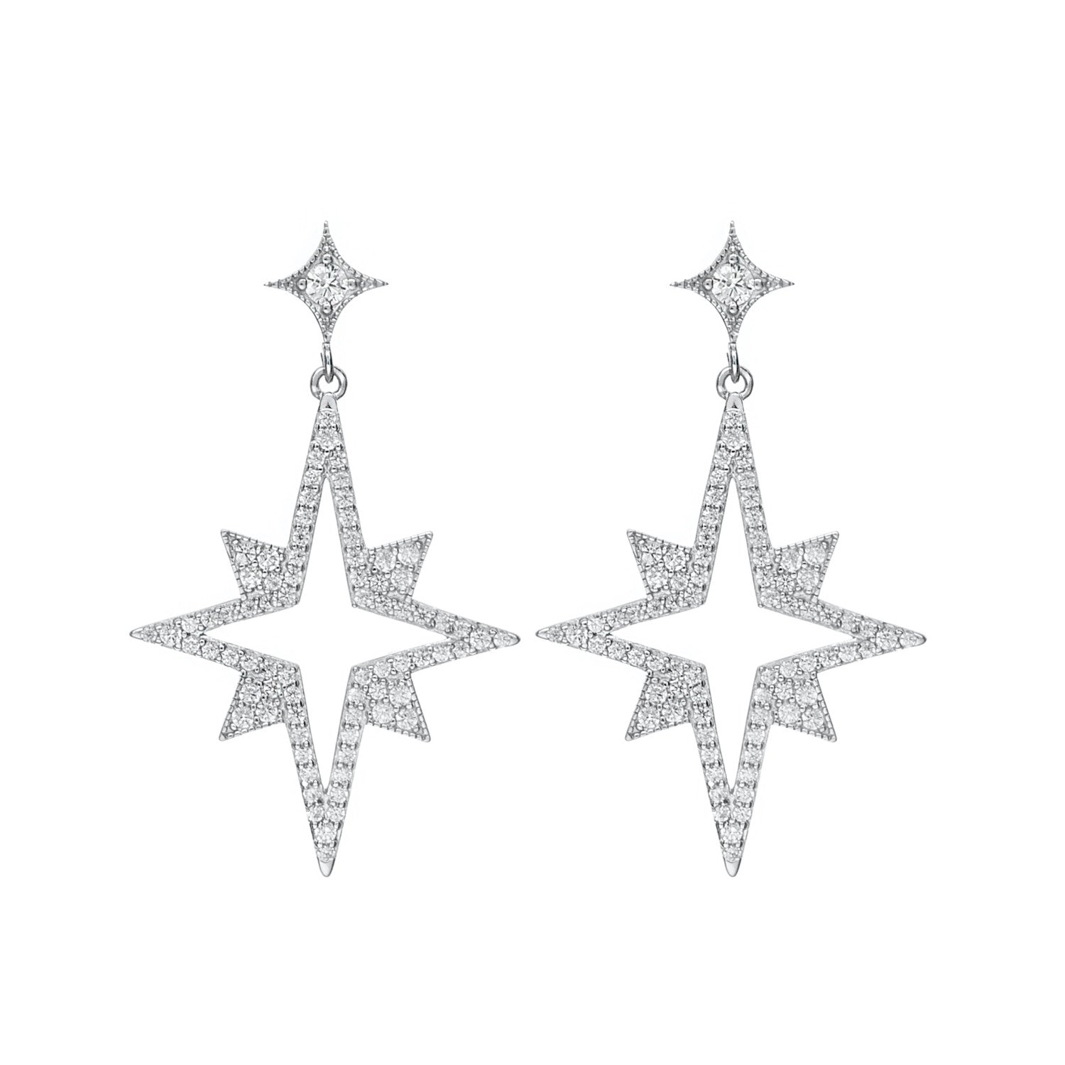 Boucles d'oreilles originaux design de paillettes et étoile