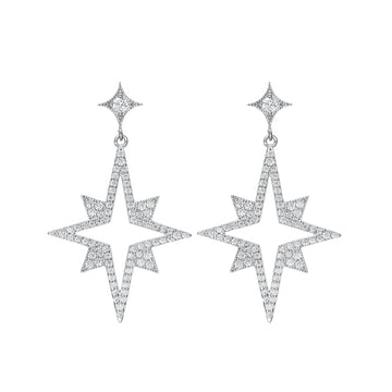 Pendientes originales diseño de destello y estrella