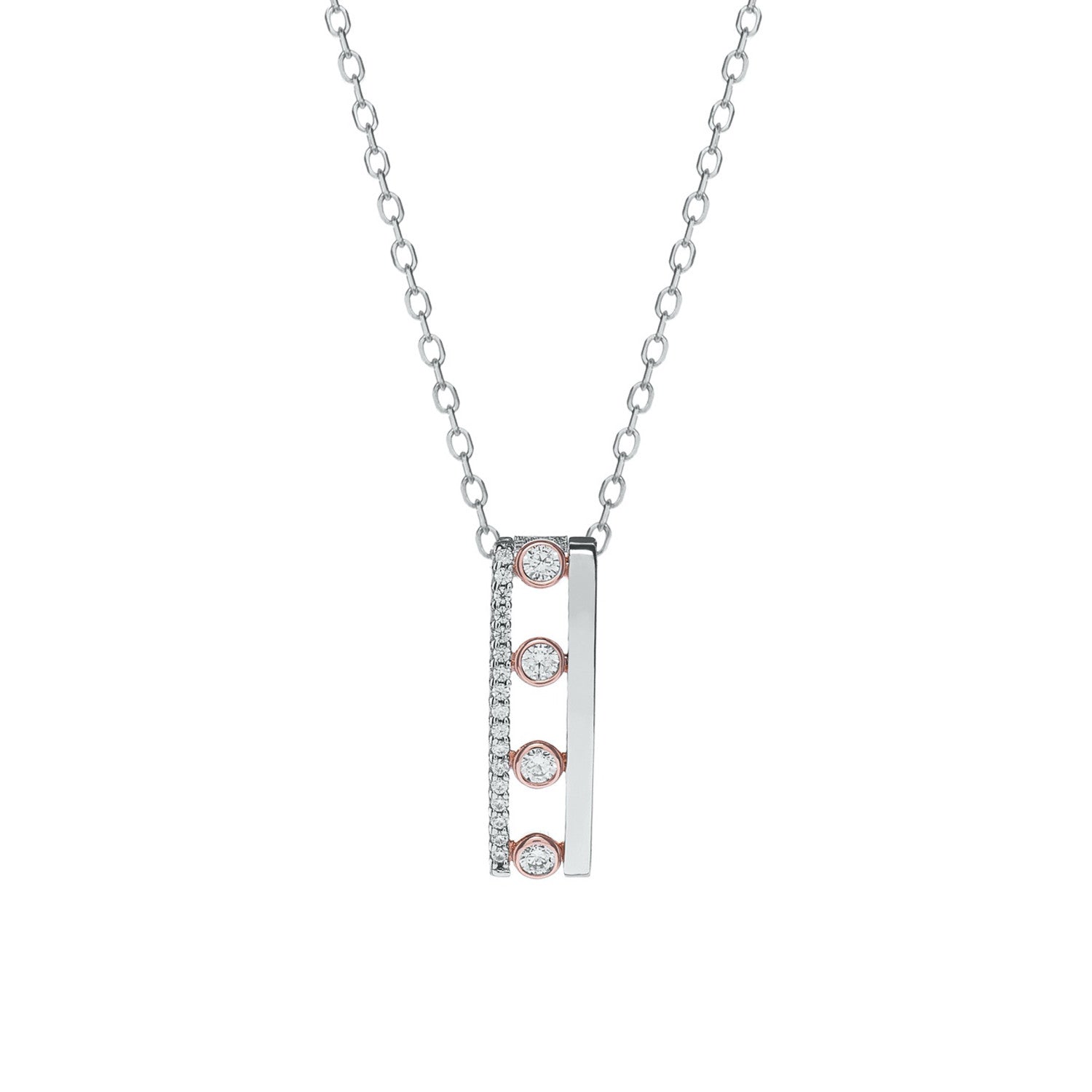 bicolore pendentifs design de zircons vertical