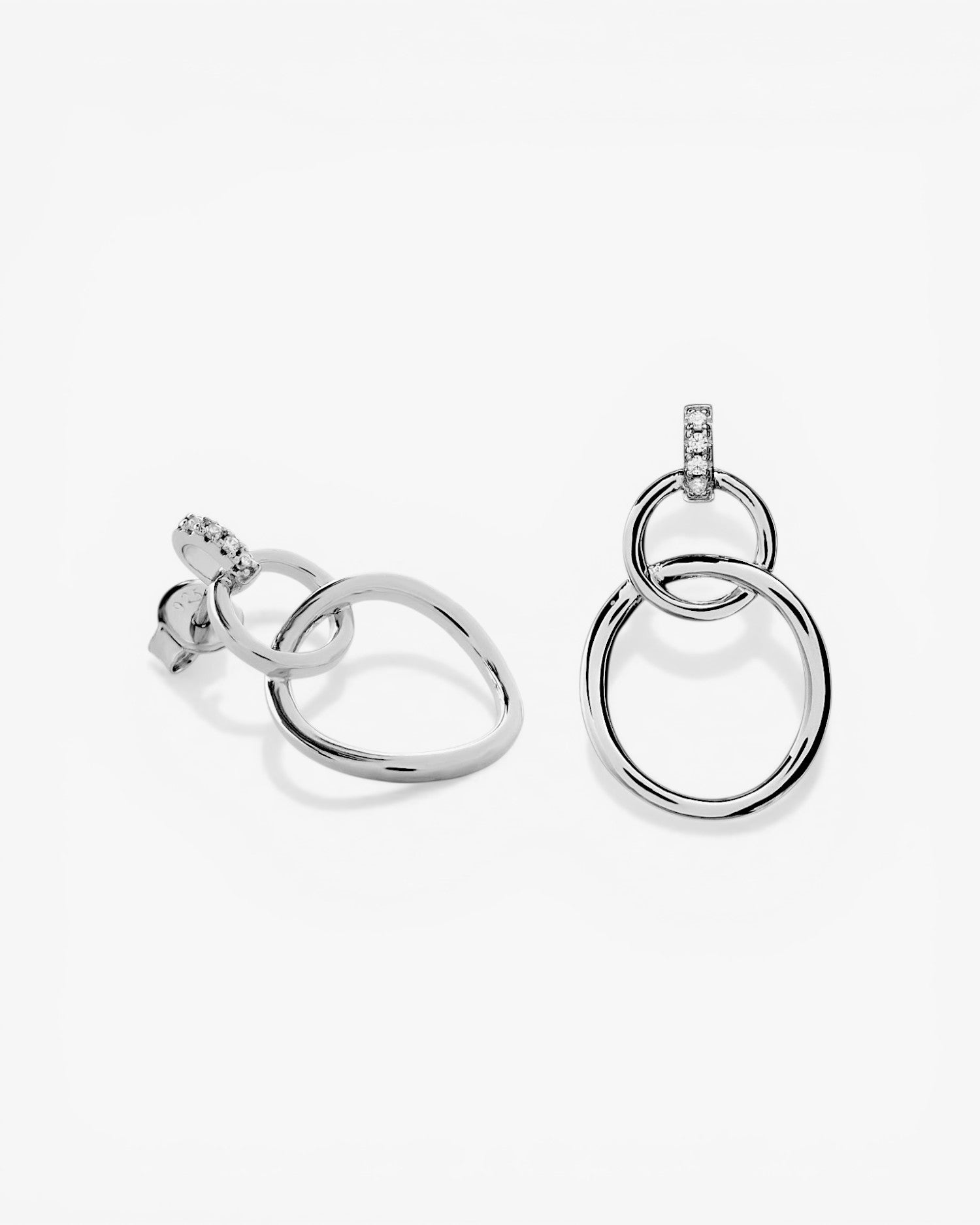 Pendientes con colgantes diseño de doble argolla
