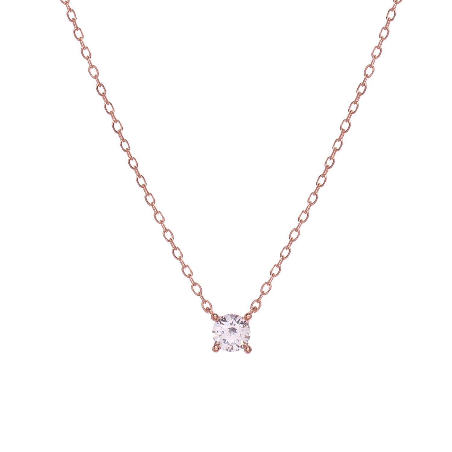 Colgantes pequeños diseño de chatón bañodo en oro rosa