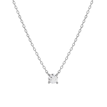 Small pendants with a plain silver chaton design