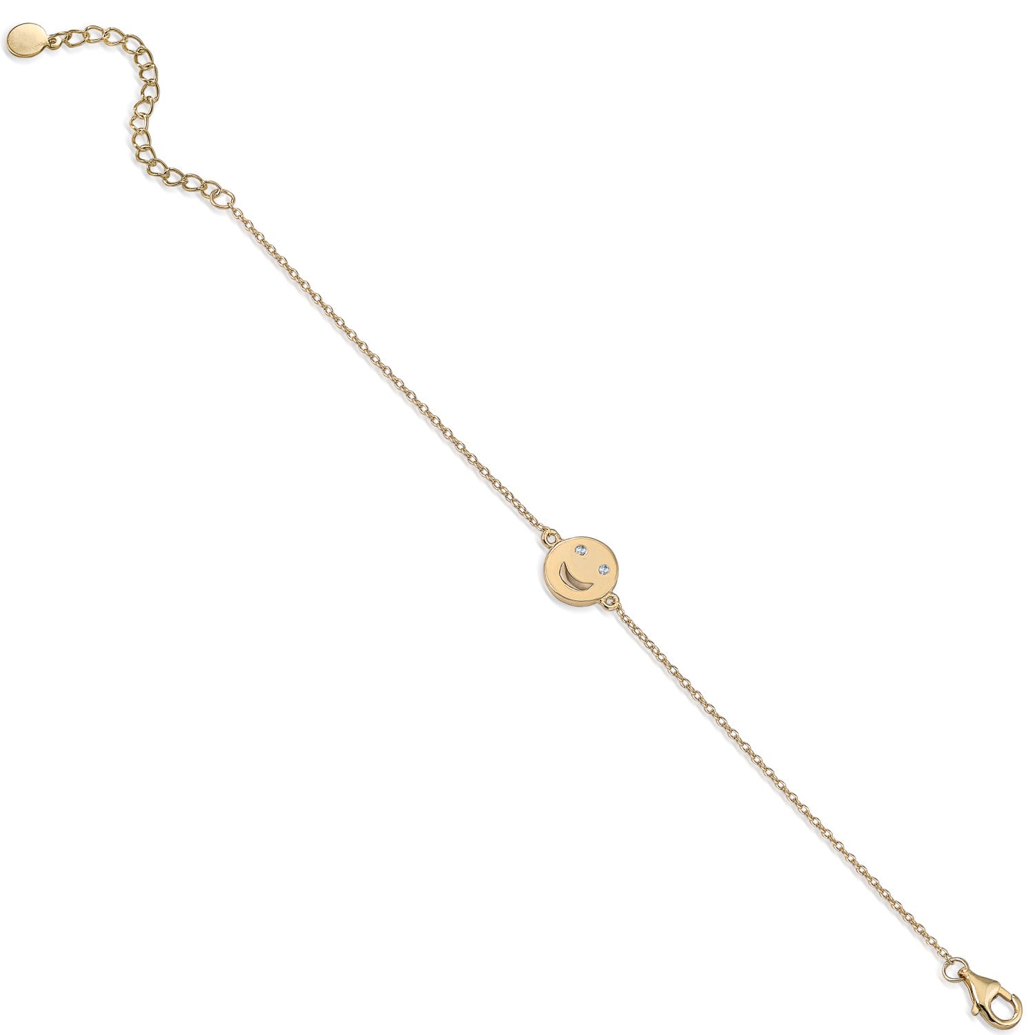 Thin bracelets in smooth silver with a smile design