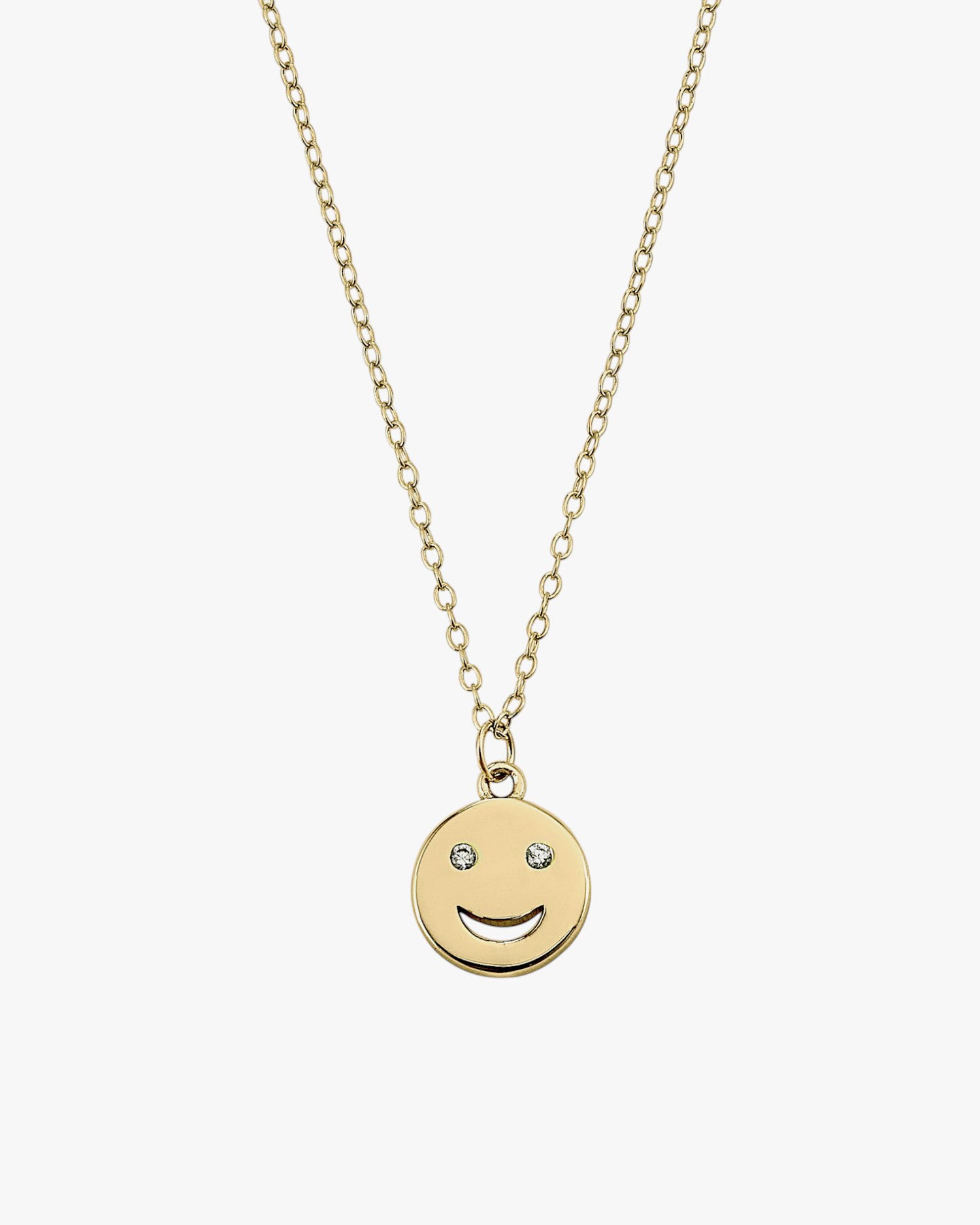 Small plain silver smiley face pendants