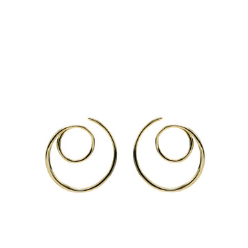 Pendientes originales diseño espiral bañados en oro