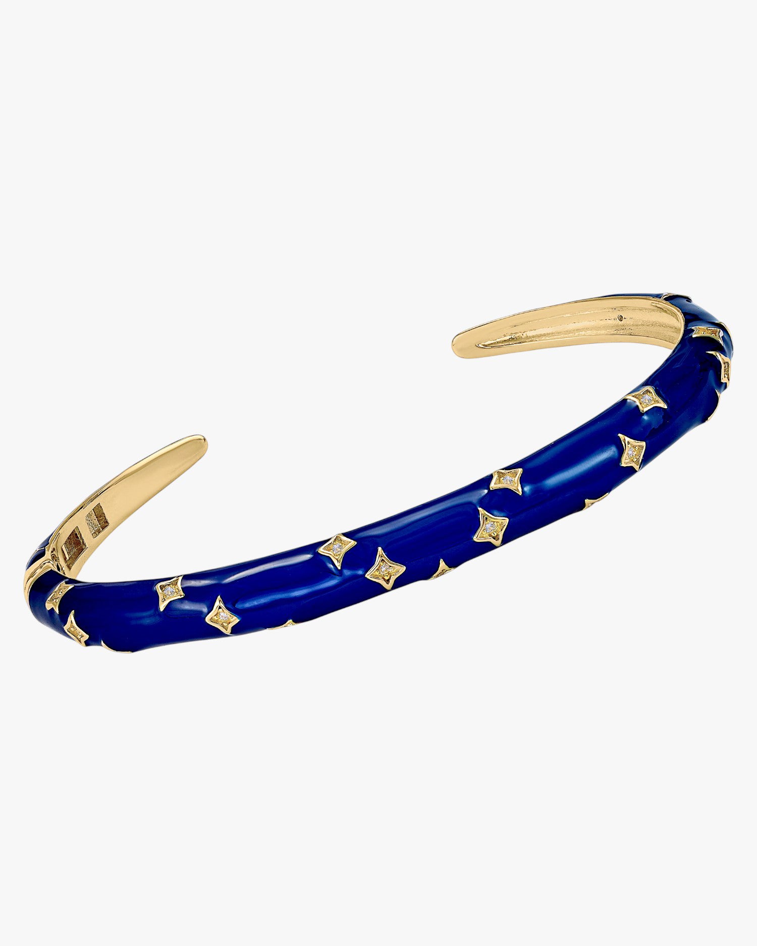 Pulsera esclava diseño irregular de esmalte azul eléctrico