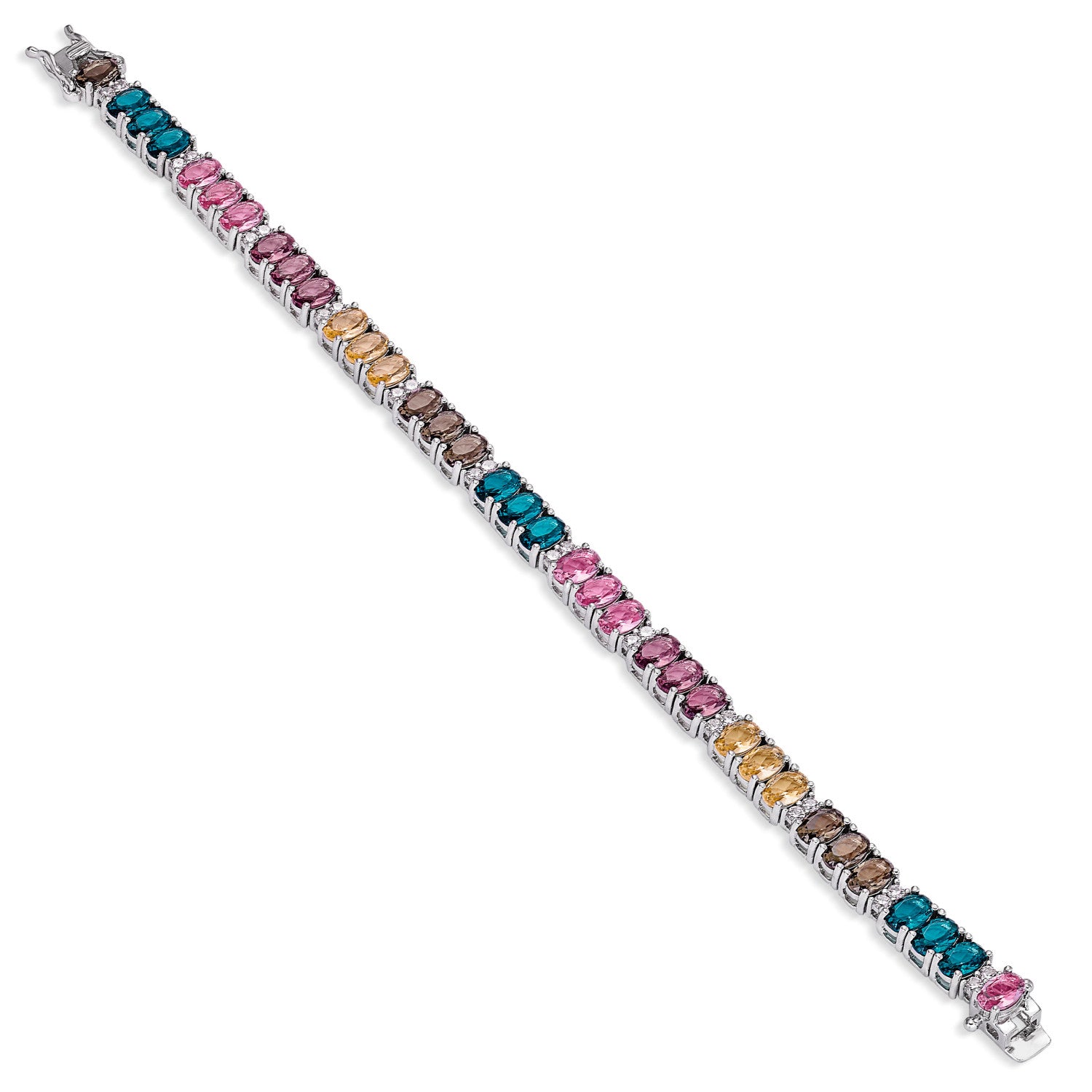 Bracelets with sparkling stones and cubic zirconia