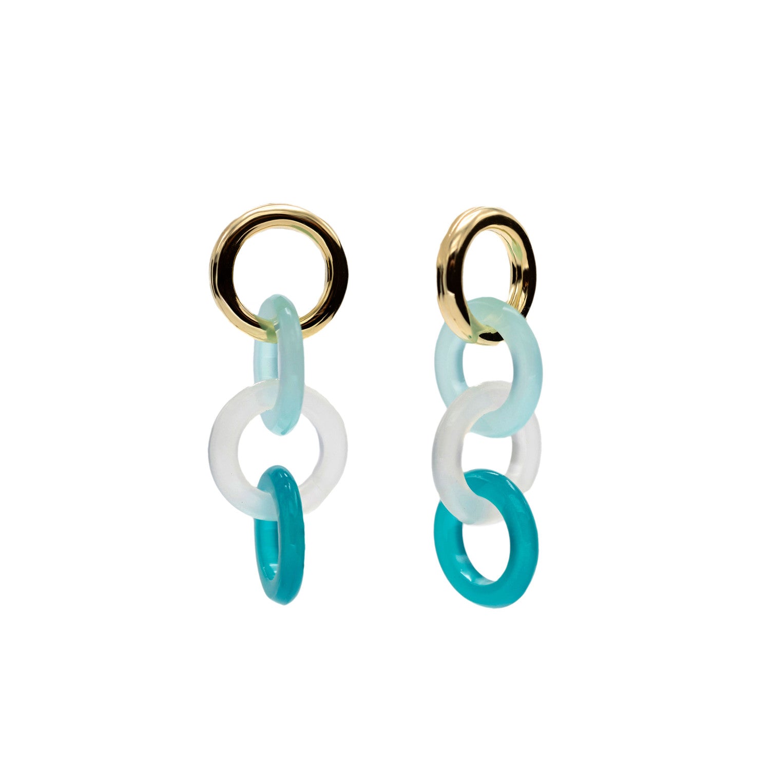 Pendientes con colgantes formados por cuatro argollas