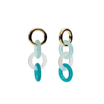 Boucles d'oreilles avec pendentifs composés de quatre anneaux