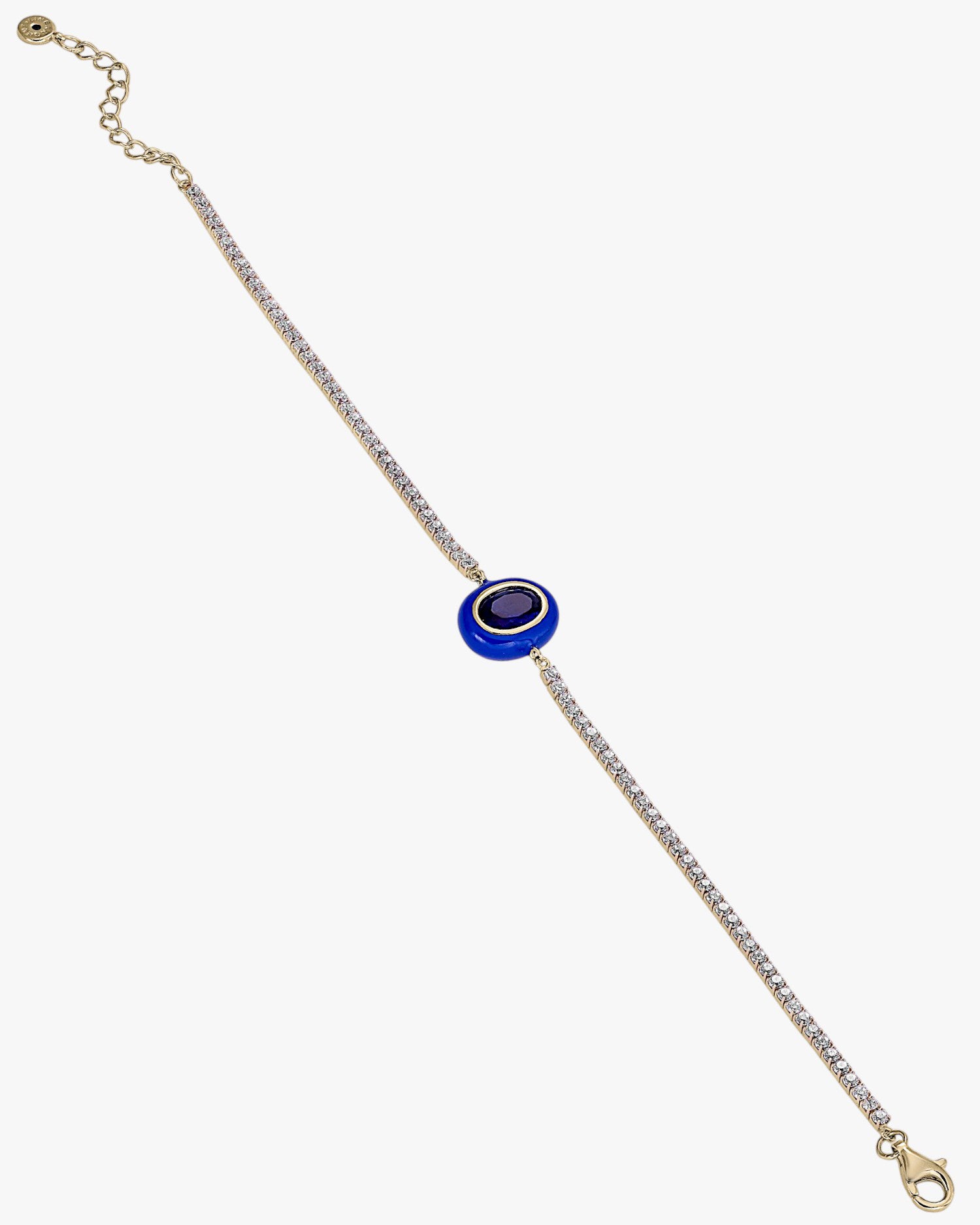 Pulseras con piedras en plata esmalte azul oscuro