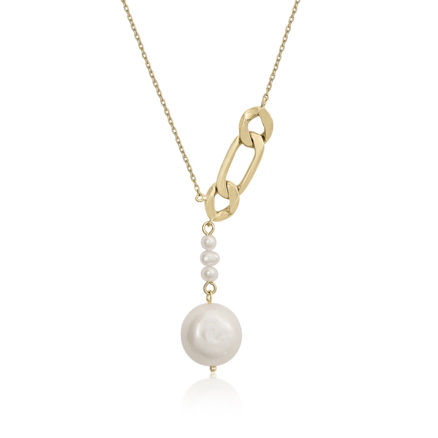 pendentif perles design de maillons latérales