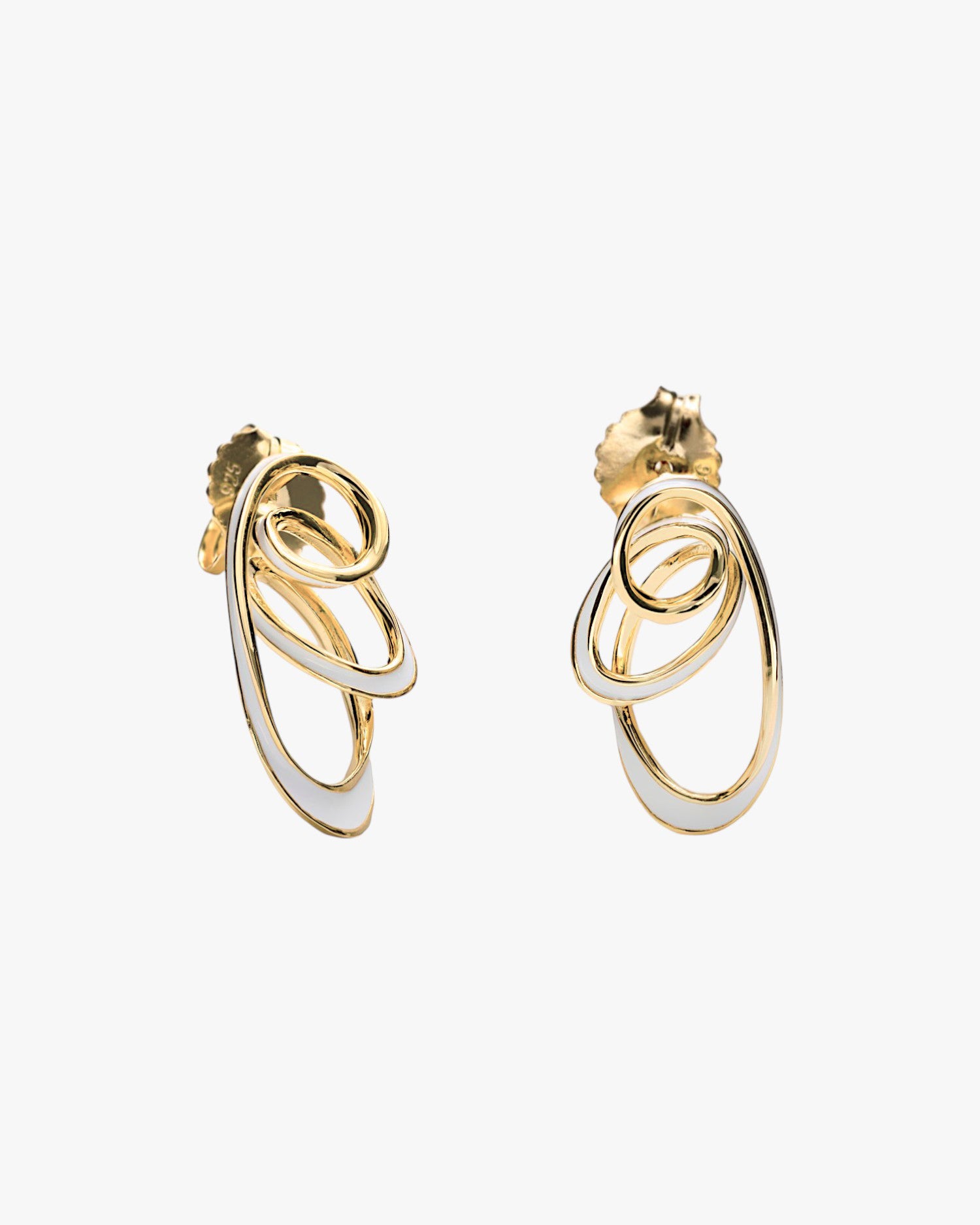 Pendientes originales de plata diseño tirabuzón